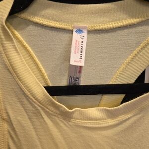 Free People Movement Yoga Light Yellow Tank Top